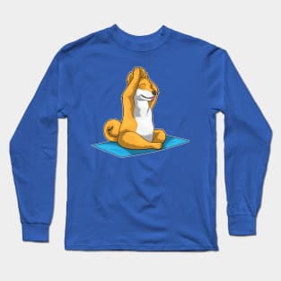 Shiba Inu Fitness Yoga Meditation Long Sleeve T-Shirt